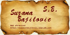 Suzana Bajilović vizit kartica
